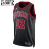 NBA Børn Trøje Chicago Bulls Ayo Dosunmu 12 2022-23 Jordan Statement Edition Sort Swingman